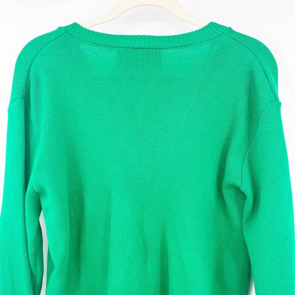 Traditional Craft Mens Vintage Preppy Clover Ireland Sweater Size M Kelly Green - Picture 6 of 7